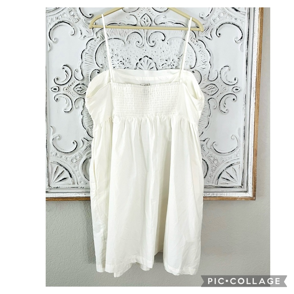 A NEW DAY WHITE SMOCKED BACK STRAPPY FULL MINI DRESS - Picture 3 of 4